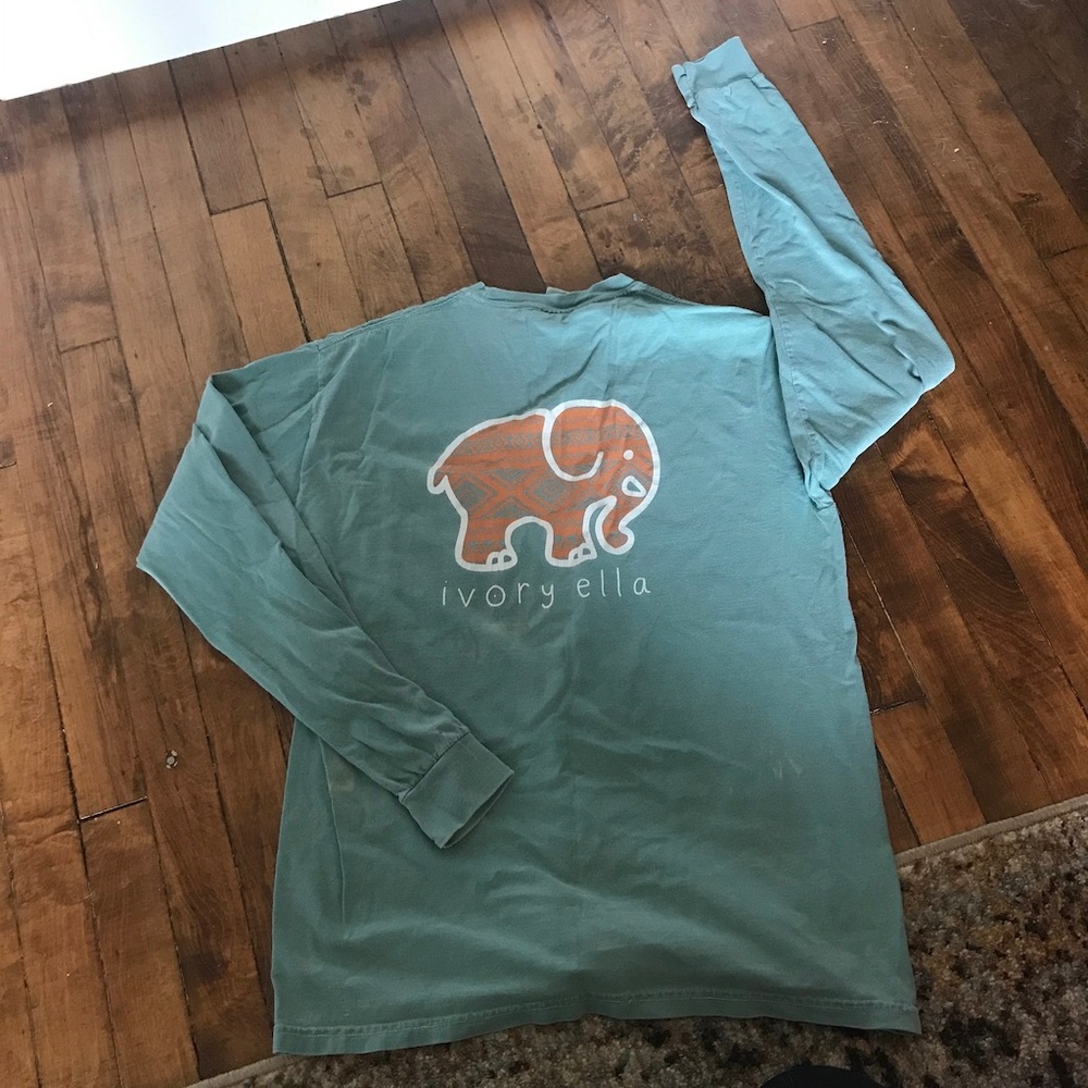 Ivory Ella Seafoam Green Aztec Print Long Sleeve